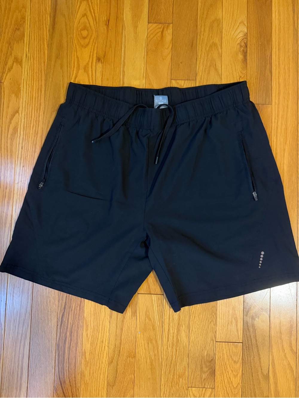 Balance Collection Black Athletic Zip-Pocket Shorts